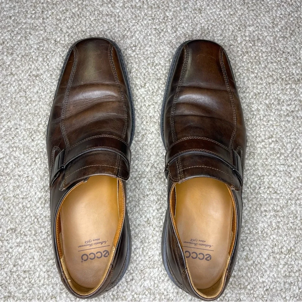 Ecco leather slip on loafers